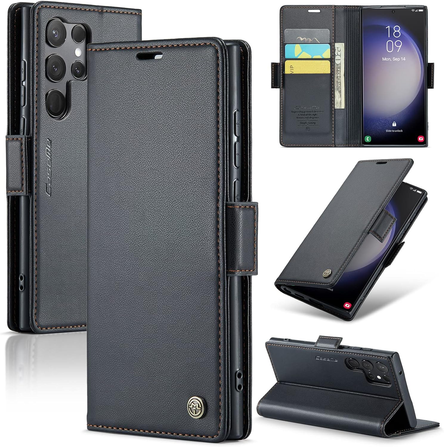 Galaxy S23 Ultra Leather Wallet Case