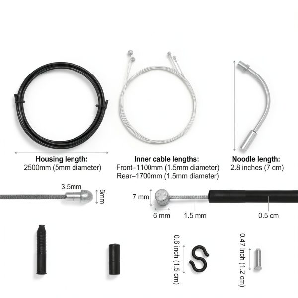 Bicycle Brake Cable Kit Galvanized Steel-3