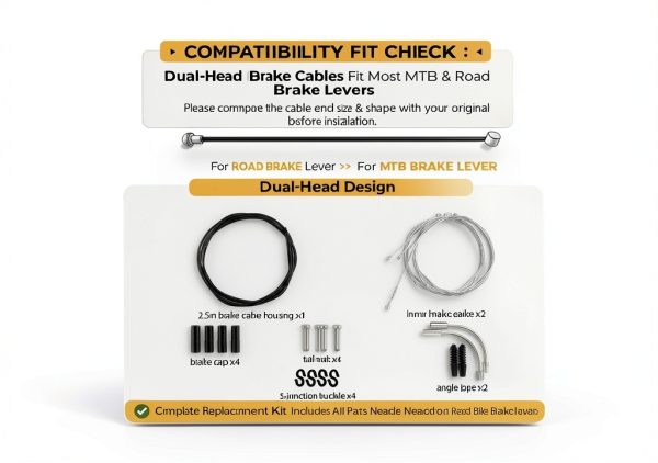 Bicycle Brake Cable Kit Galvanized Steel-2
