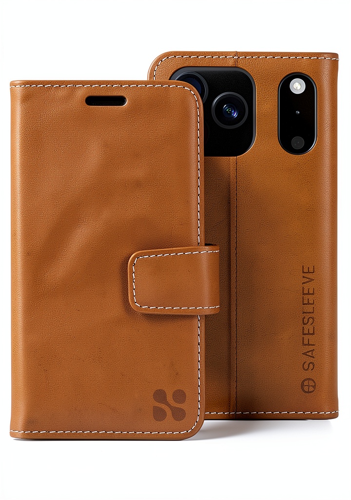 iPhone 17 Pro Max leather case with wallet folio layout