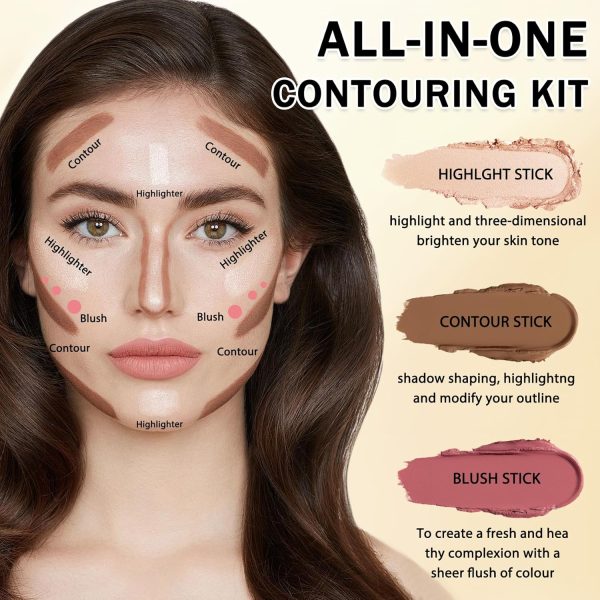 IONSGAKO Cream Contour Stick Kit Double End-3