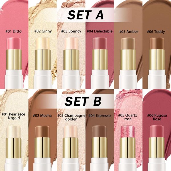 IONSGAKO Cream Contour Stick Kit Double End-7
