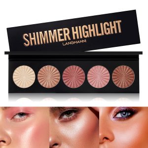 Face Highlighter LANGMANNI 5 Color Waterproof-0