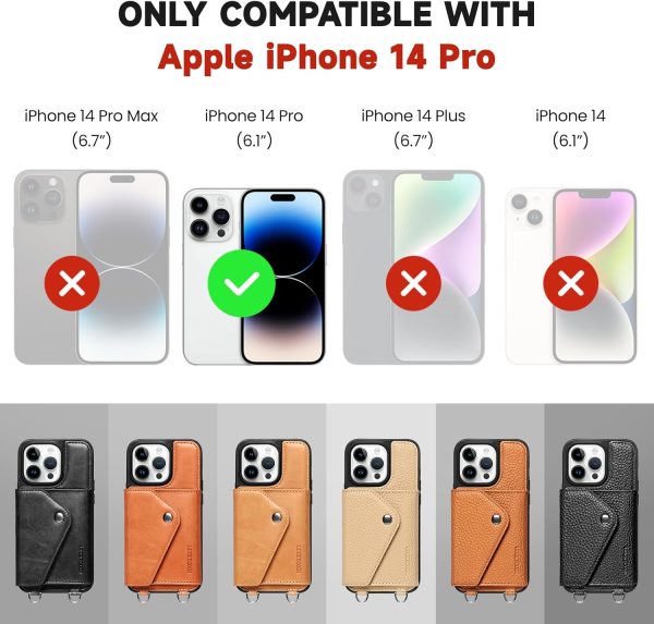LuckyCoin iPhone 14 Pro Leather Wallet Case-6