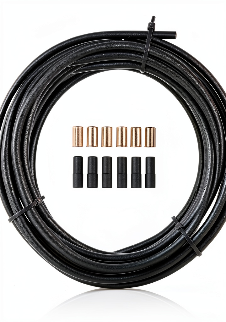 Gionfe brake cable housing showing aluminum outer and PVC liner