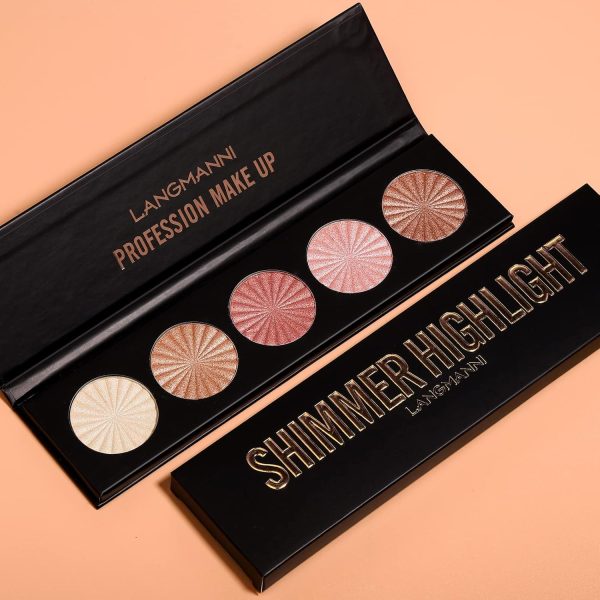 Face Highlighter LANGMANNI 5 Color Waterproof-7