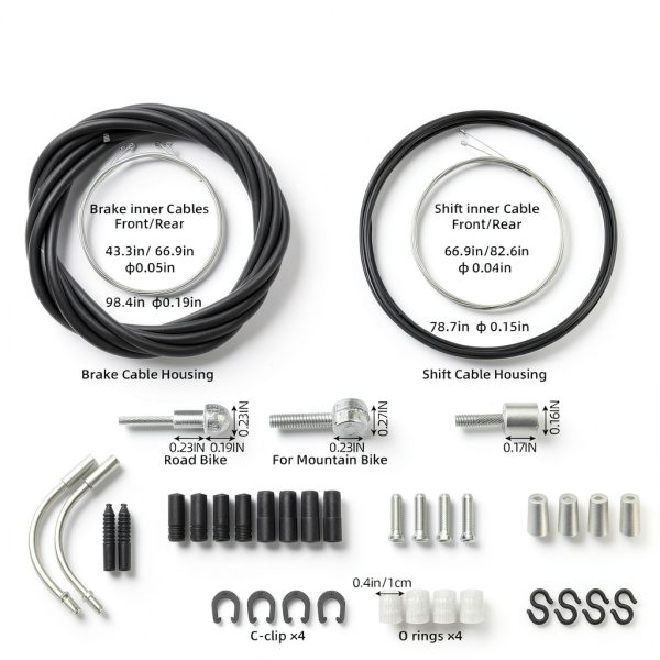 Bike Brake Shift Housing Kit Gionfe Aluminum-4