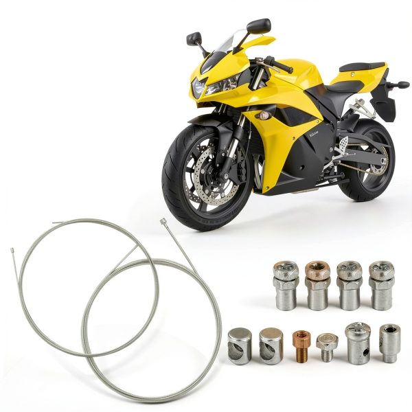 Motorcycle Throttle Cable Repair Kit mamakoi Silver Aluminum-3