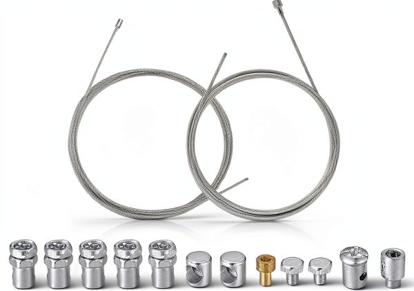 Motorcycle Throttle Cable Repair Kit mamakoi Silver Aluminum-0