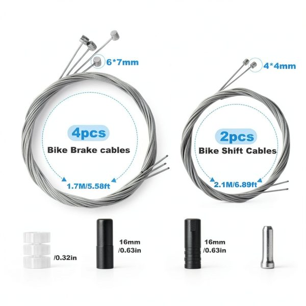 Uordirya Bike Brake Cable Stainless Steel 1.5mm-1
