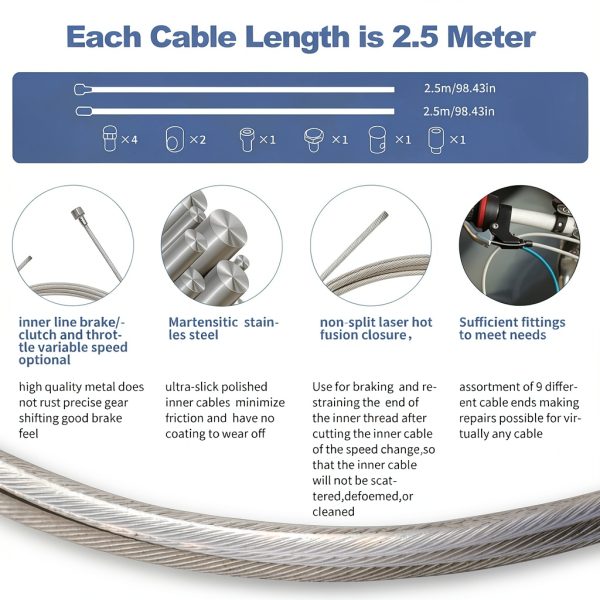 Motorcycle Throttle Cable Repair Kit mamakoi Silver Aluminum-1