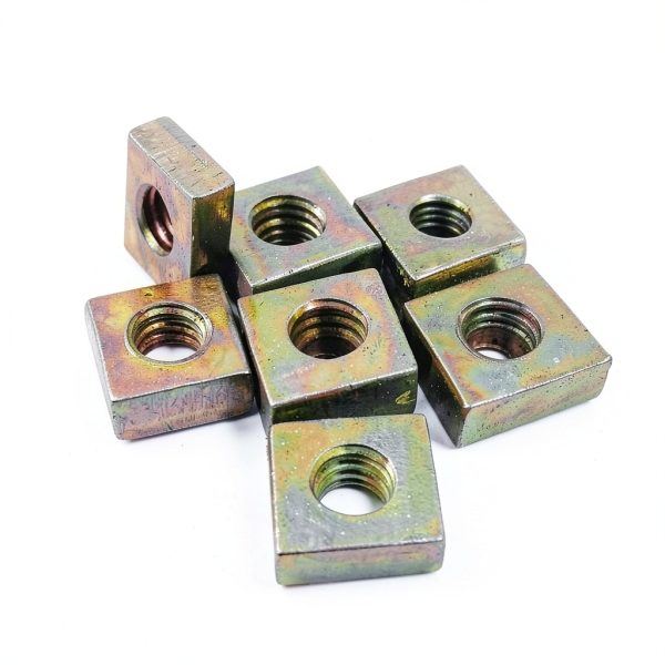 Zorfeter 100Pcs Zinc Plated M3 Square Nuts, Square Machine Screw Nuts Fastener for Home Repairs and Professional Engineering-4