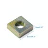 Zorfeter 100Pcs Zinc Plated M3 Square Nuts, Square Machine Screw Nuts Fastener for Home Repairs and Professional Engineering-2