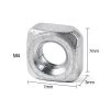 M4 Square Nuts Niooliuk 304 Stainless Steel 100 Piece Assortment Kit-3