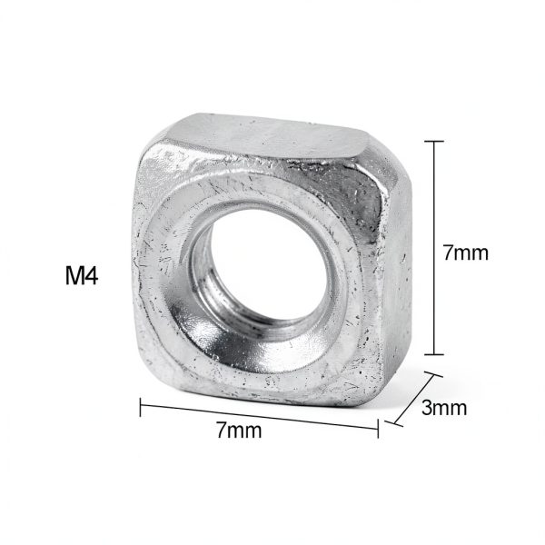 M4 Square Nuts Niooliuk 304 Stainless Steel 100 Piece Assortment Kit-3