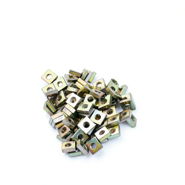 Zorfeter 100Pcs Zinc Plated M3 Square Nuts, Square Machine Screw Nuts Fastener for Home Repairs and Professional Engineering-3