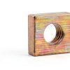 uxcell Square Nuts, M3x5.5mmx2mm Yellow Zinc Plated Metric Coarse Thread Assortment Kit, 100 Pcs-1