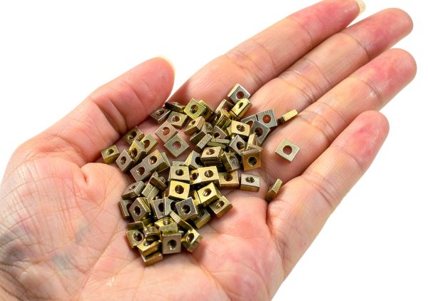 Zinc Plated M3 Square Nuts 100PCS by suiwotin Bronze Tone Fastener-6