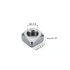 uxcell M5-0.8x4 Square Nuts 304 Stainless Steel Coarse Thread 10pcs-1