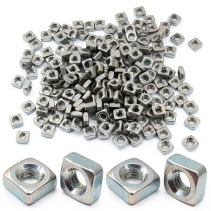 Waziaqoc 200 PCS 304 Stainless Steel M3 Square Nuts-0