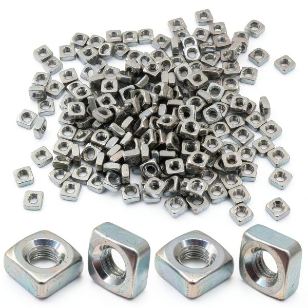 Waziaqoc 200 PCS 304 Stainless Steel M3 Square Nuts-0