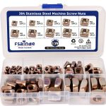 304 Stainless Steel Square Screw Nuts FSATNDE 139Pcs Assortment Kit-0