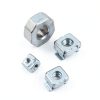 Swpeet 40Pcs 4 Size 10-32, 12-24, 1/4"-20, 5/16"-18 Zinc Plated Carbon Steel Square Cage Nuts Assortment Kit-5