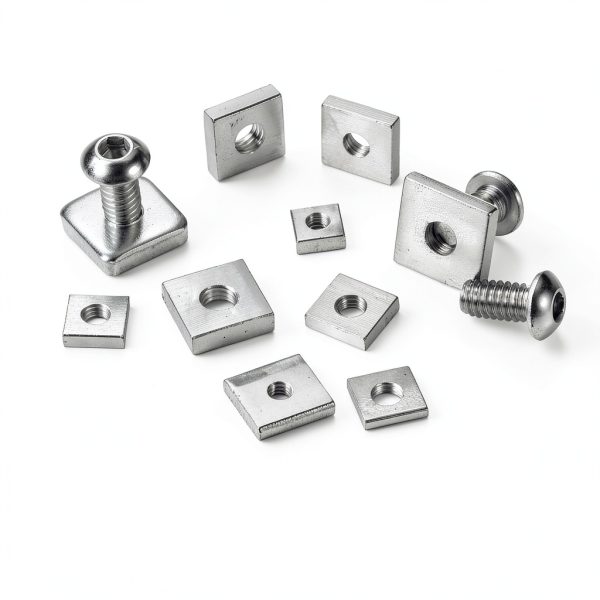 uxcell 10Pcs M5x8mm Square Nuts Carbon Steel Zinc Plated Fasteners for-3