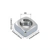 Waziaqoc 200 PCS 304 Stainless Steel M3 Square Nuts-2