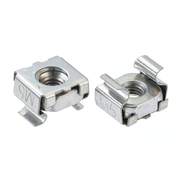 uxcell M5 x 0.8mm Cage Nut Snap-in Zinc Plated Nut for Server Rack-0