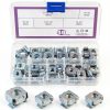 Swpeet 40Pcs 4 Size 10-32, 12-24, 1/4"-20, 5/16"-18 Zinc Plated Carbon Steel Square Cage Nuts Assortment Kit-0