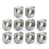 uxcell M5-0.8x4 Square Nuts 304 Stainless Steel Coarse Thread 10pcs-0
