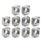 uxcell M5-0.8x4 Square Nuts 304 Stainless Steel Coarse Thread 10pcs-0