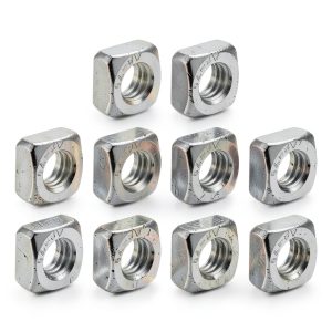 uxcell M5-0.8x4 Square Nuts 304 Stainless Steel Coarse Thread 10pcs-0
