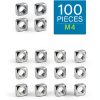 M4-0.7 Square Nuts IMScrews 304 Stainless Steel Fasteners Pack of 100-1