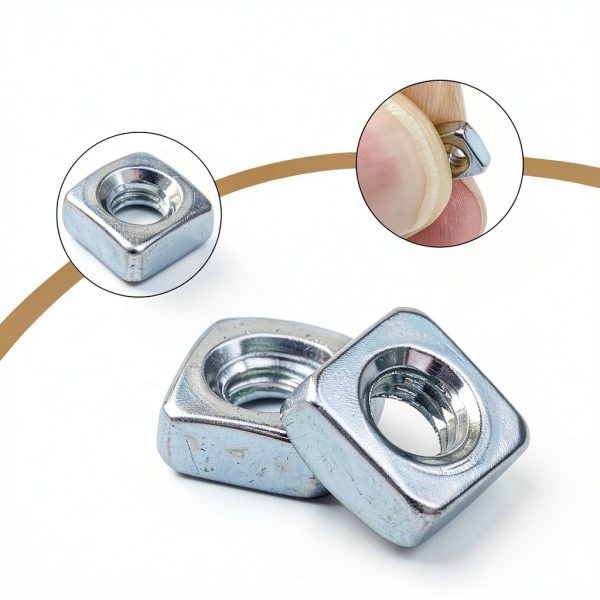 Waziaqoc 200 PCS 304 Stainless Steel M3 Square Nuts-3