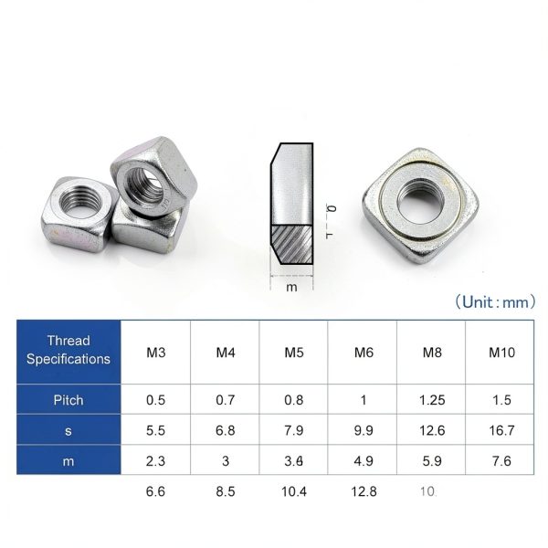 304 Stainless Steel Square Screw Nuts FSATNDE 139Pcs Assortment Kit-1