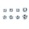 Swpeet 40Pcs 4 Size 10-32, 12-24, 1/4"-20, 5/16"-18 Zinc Plated Carbon Steel Square Cage Nuts Assortment Kit-1