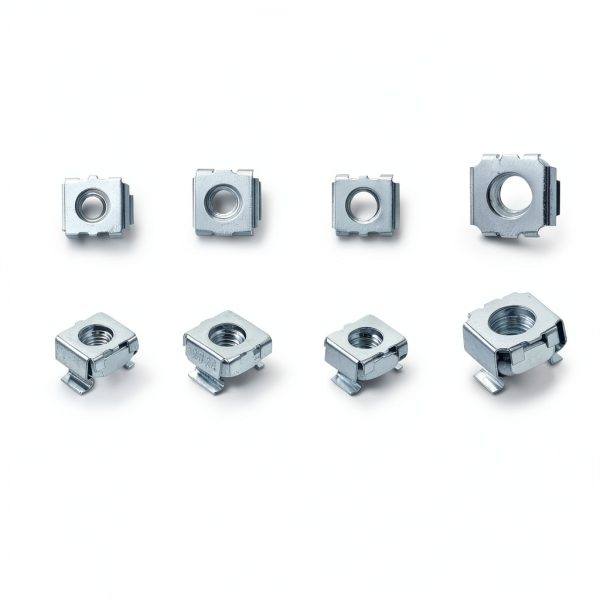 Swpeet 40Pcs 4 Size 10-32, 12-24, 1/4"-20, 5/16"-18 Zinc Plated Carbon Steel Square Cage Nuts Assortment Kit-1